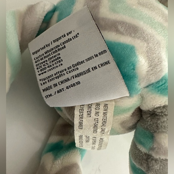 Little Miracles Blue Grey Plush Teddy Bear Stuffed Animal Rattle Baby Toddler - Picture 6 of 7